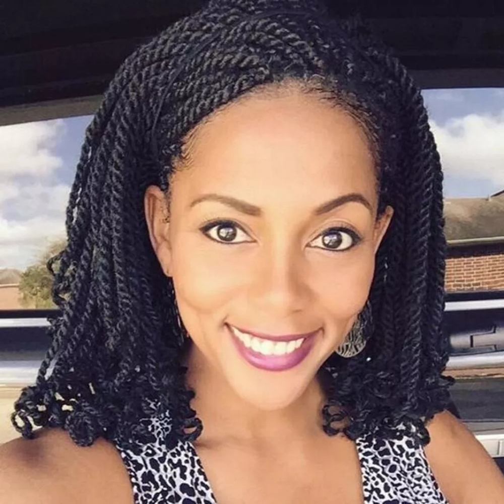 Short Kinky Twist Braided Wig